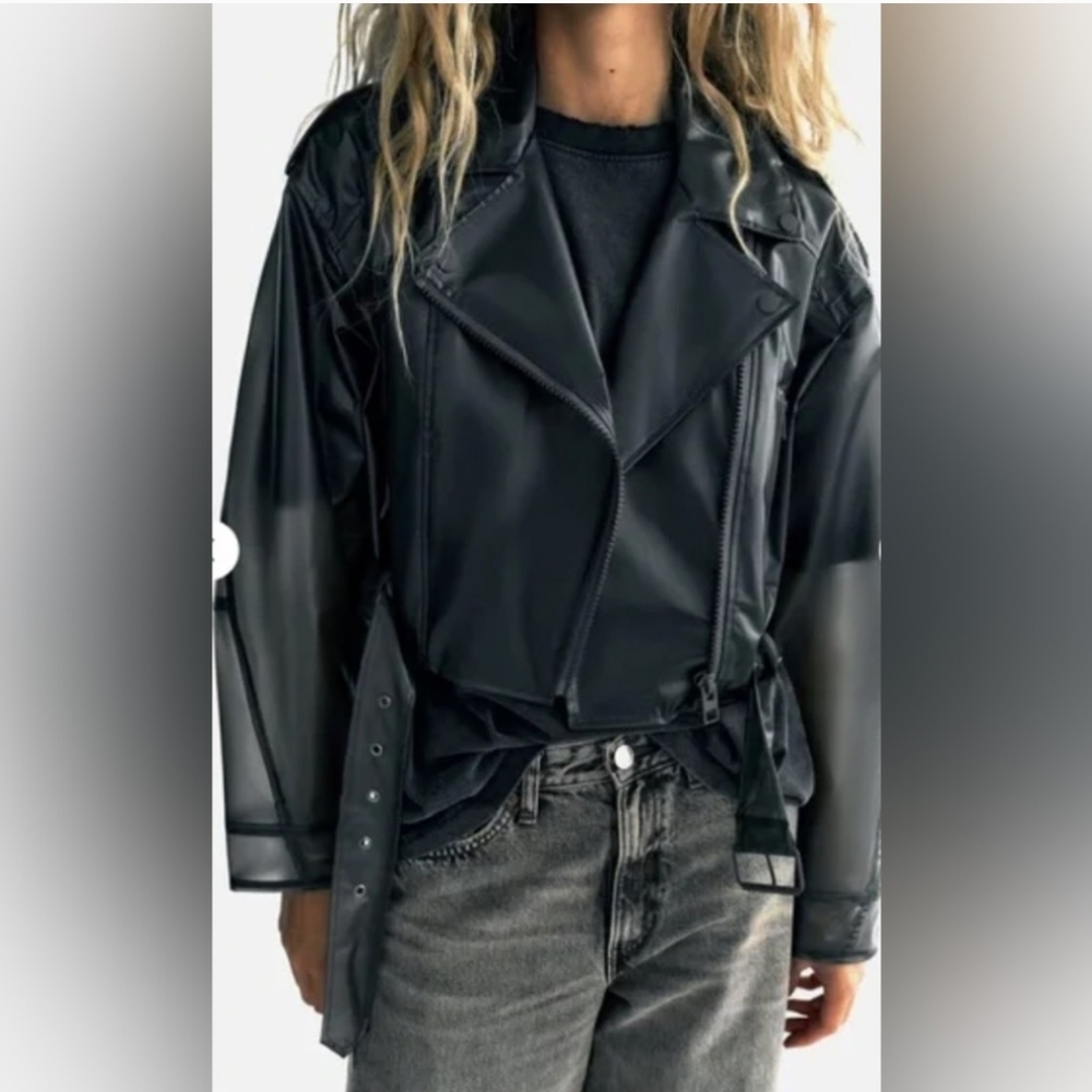 Zara transparent cropped jacket